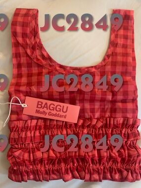 NWT BAGGU Molly Goddard Ruffle Reusable Bag